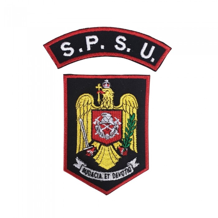 Emblema brodată SPSU personalizată, destinată personalului unității