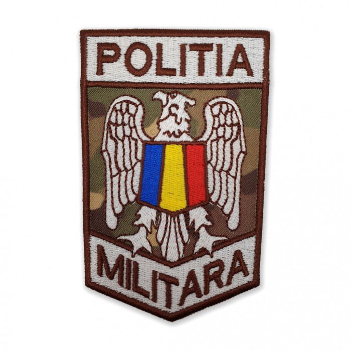  Ecuson Manecă Brodat pentru Poliția Militară - 10,5x7 cm | Produs militar exclusiv pe Epoleti.ro