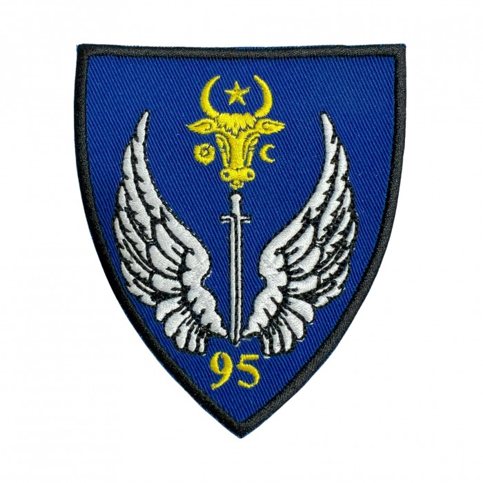 Emblema brodată Baza 95 Aeriană, accesoriu militar personalizat