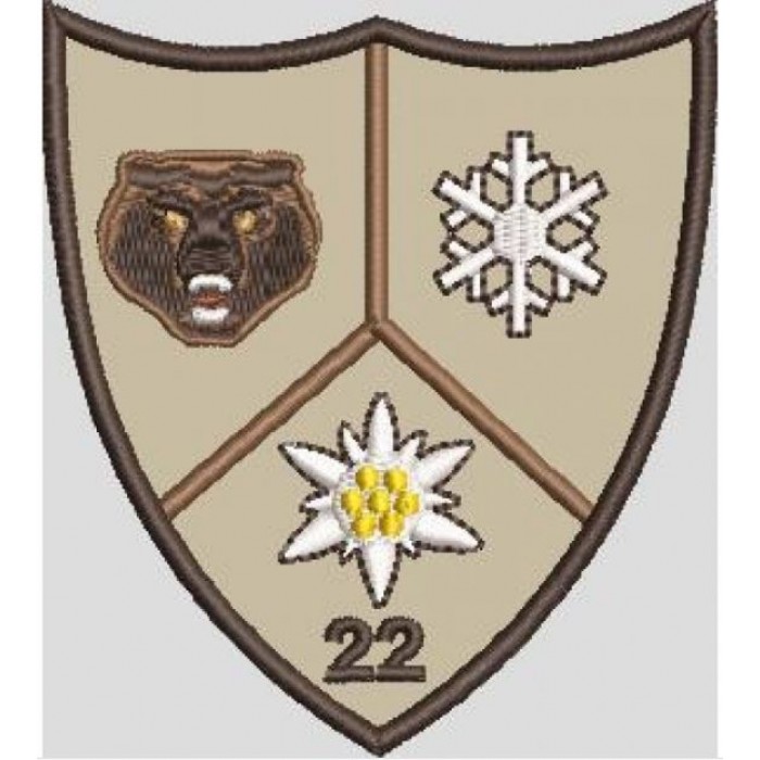 Emblema Batalionul 22 Vânători de Munte CIRESOAIA, accesorii uniforme militare, detalii pentru personal militar