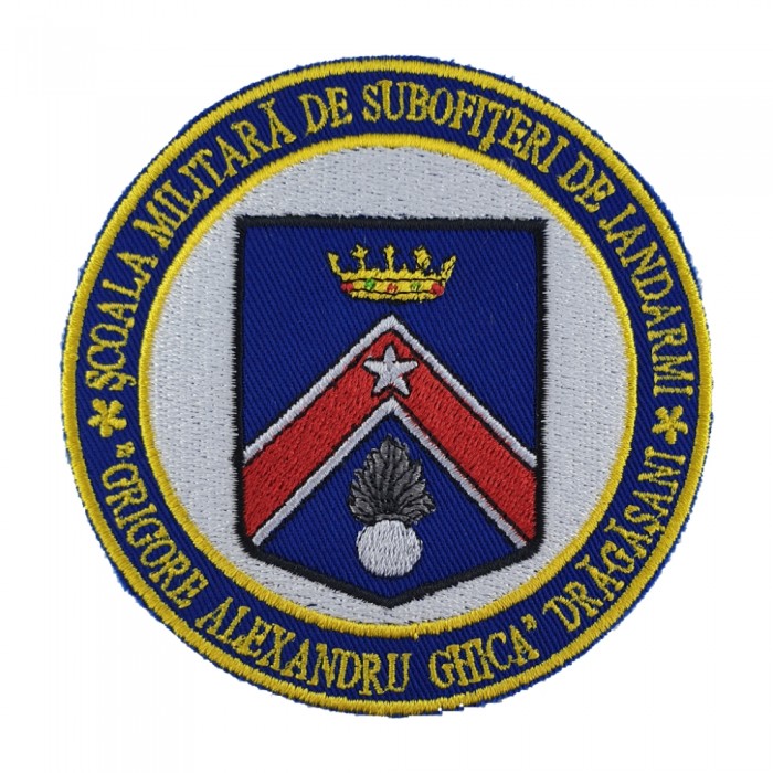 Emblema Școala Militară de Subofițeri de Jandarmi Grigore Alexandru Ghica Dragășani pentru personal militar pe Epoleti.ro